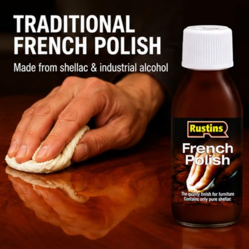 Rustins French Polish Pure Shellac Quality Finish for Furniture 125ml | 4.2 Fl. Oz. - size: 125ml