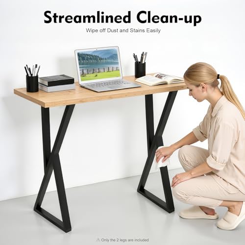 32 Inch Metal Table Legs Set of 2, 440 lbs Capacity Desk Legs - size: 32 Inch