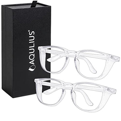 Aqulius Safety Glasses for Women & Men - 2 Pack - Scratch-Resistant Protective Eyewear, Shooting Glasses, Safety Goggles - color: Clear/Clear