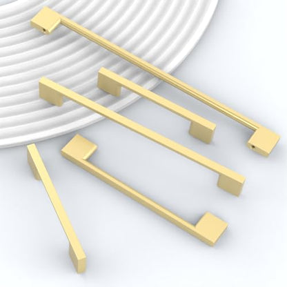9BUILD 10 Pack Brushed Brass Cabinet Pulls 3.75 Inch Kitchen Cabinet Handles, Cabinet Hardware for Cupboard Drawer Pulls - color: Brushed Brass, size: 3.75"/96MM Hole Center, style: 10 Pack