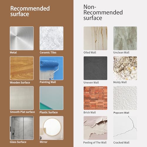 URCOLOR 10-Sheet Kitchen Backsplash Tiles Peel and Stick, 12”×12” Self Adhesive Wall Tile Sticker for Bathroom,Sandstone Brown - color: Sandstone Brown
