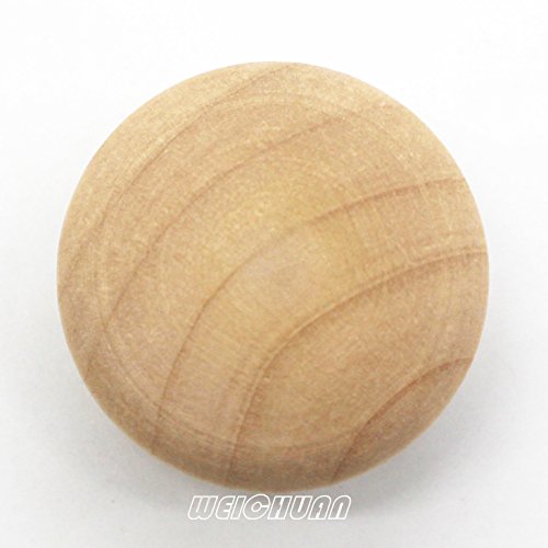 WEICHUAN 15-Pack Solid Wood Knobs for Cabinet Dresser Furniture Drawer