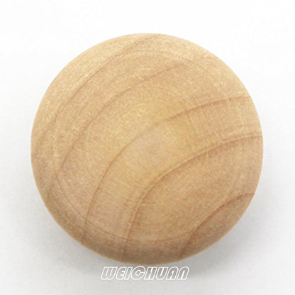 WEICHUAN 30-Pack Solid Wood Knobs for Cabinet Dresser Furniture Drawer