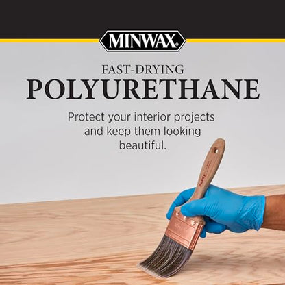 Minwax Fast-Drying Polyurethane Protective Wood Finish, 350 VOC, Clear Semi-Gloss, 1 Gallon