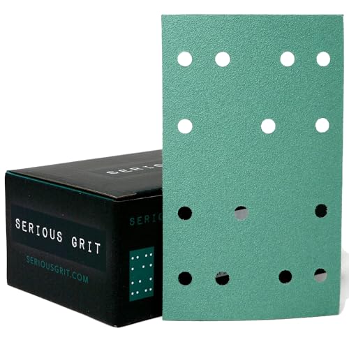 Serious Grit - 3" x 5" (80x133mm) 14-Hole P120 Grit Sandpaper - 50 Pack Box - style: 120 Grit