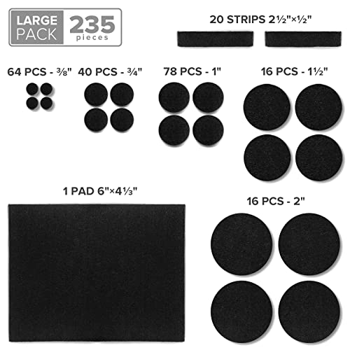 Felt Furniture Pads 235 PCS X-Protector and Furniture Pads Preparation Set