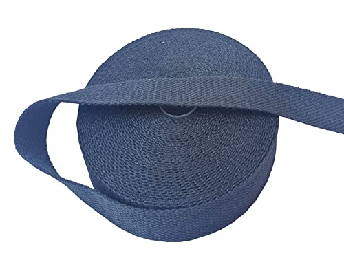 1 Inch Cotton Webbing 10 Yards Cotton Strap for Tote Canvas Bags Crafts Sewing (2090 Dark Grey) - color: 2090 Dark Grey