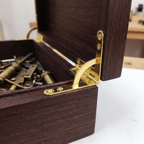 Joez Wonderful 8pcs Box Hinge Cigar Case, 1.69x1.69in, Gold