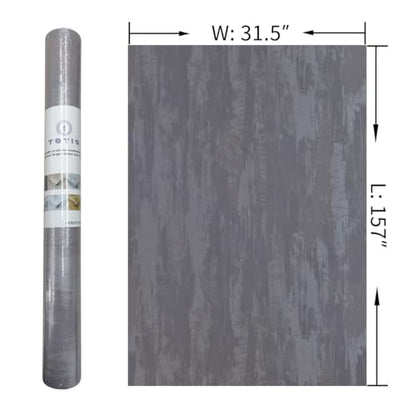 31.5x157inch Extra Wide Light Grey Concrete Wallpaper Peel and Stick Silver Grey Stained Contact Paper Matte Thick Self-adhesive Wall Paper Roll Waterproof Furniture Sticker Modern Industrial Style - color: Light Gray, size: 31.5" x 157"