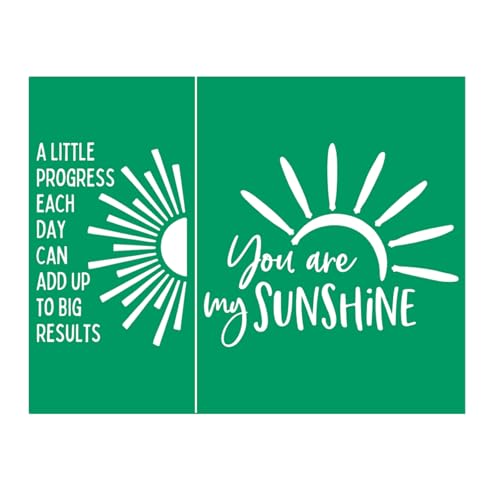 JAJADO You are My Sunshine Stencil Progress Quote Motivational Office Decor, Summer Time Sunflower Silk Screen Stencil Reusable Self Adhesive Stencils for Painting on Wood, Canvas, Paper, Fabric - color: 1pc My Sunshine 8.5x11 inch