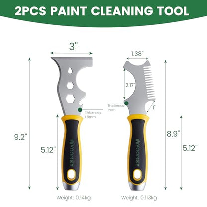 VOOMEY 5-in-1 Paint Brush Comb & 12-in-1 Painter Tool Scraper