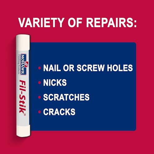Mohawk Fil-Stik Wax Putty Stick for Wood Repair, White III M230-0294, 1 Count - color: White III