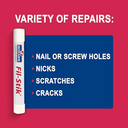Mohawk Fil-Stik Wax Putty Stick for Wood Repair, White III M230-0294, 1 Count - color: White III