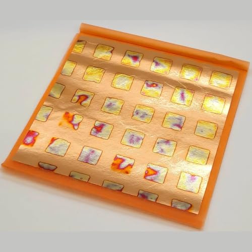 Tropical Glitz Patent Leaf Transfer Book 25 Sheets Auto-Grade Foil Sheets for Custom Paint, Gilding, and Art Projects (Variegated PV4) - color: Variegated PV4