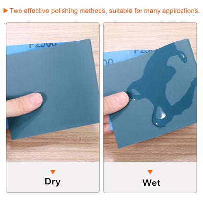 HARFINGTON 10pcs Sandpaper 150 Grit 18 x 12 Inch Waterproof Backing Silicon Carbide Abrasive Wet Dry Sanding Sheets for Wood Finishing, Metal Sanding, Automotive Polishing - size: 150 Grit