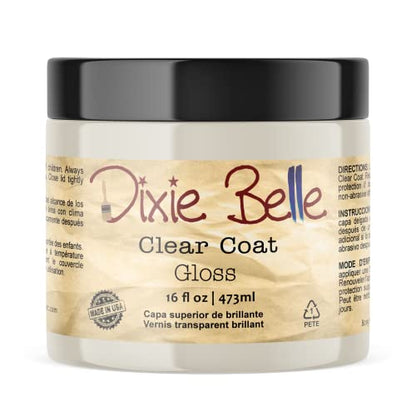 Dixie Belle Paint Company - Clear Coat Gloss (16oz) - Polyacrylic Topcoat - color: Gloss, size: 16 Fl Oz (Pack of 1)