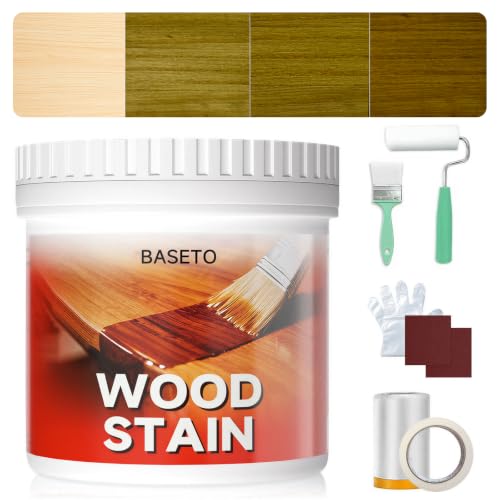 Water Based Wood Stain & Sealer in One - No Priming, No Top Coat Required, Fast Drying, Low Odor, Non-Toxic, Ideal for Indoor & Outdoor Furniture （Teak） - color: Teak, size: 16 Fl Oz