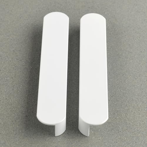 5 Pack Matte White Handles for Kitchen Cabinets Modern Drawer Pull 5 Inch Hole to Hole Bathroom Vanity Pulls Closet Door Handle Furniture Hardware - color: White-5 Pack, size: 5 Inch(128mm)