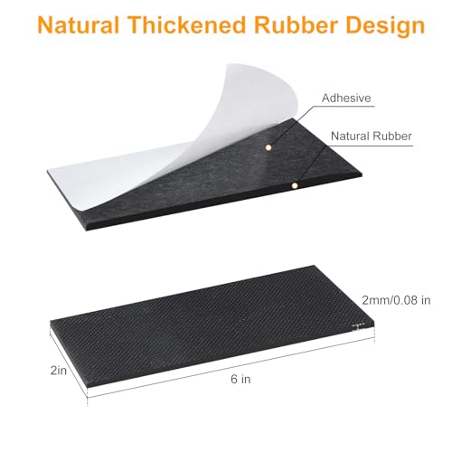 CHUNZEXI Non-Slip Rubber Furniture Pads, 6 Pack 6 x 2 Inch Rectangular - size: 6x2 inch 6 Rectangular