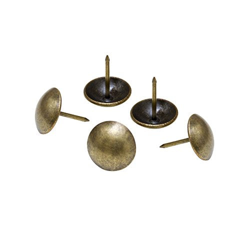 decotacks® Upholstery Nails,Tacks 5/8in (About a Dime Size) - 50 Pcs (Antique Brass)