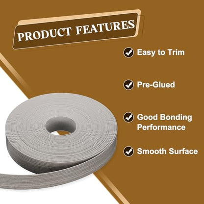 uxcell 1-1/8 Inchx25ft Wood Veneer Edge Banding Pre-Glued Flexible - size: 1-1/8 Inch x 25ft