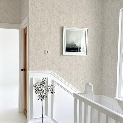 Gray Grasscloth Peel and Stick Wallpaper Renter Friendly Wall Covering Adhesive Contact Paper 15.7inch x 393.7inch Rustic Wall Vinyl Traditional Textured Paper - color: Gray, size: 15.7" x 393.7"