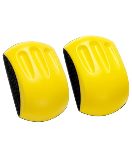 2 Pack 5 Inch Mouse Sanding Block Hand Sanding Block Hook and Loop Sanding Block for Woodworking Furniture Restoration Automotive Body Arts Crafts