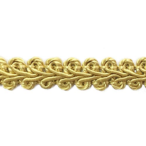 BEL AVENIR Braid Trim Gold 1/2 inch 13.6 Yards French Gimp Trim - color: Gold