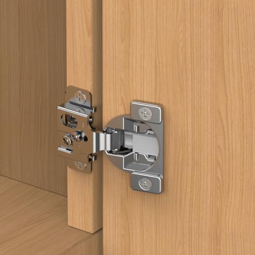 Chibery 10 Pack Face Frame Cabinet Hinges, 1/2" Overlay, Soft Close, 105° - size: 1/2 Inch Overlay