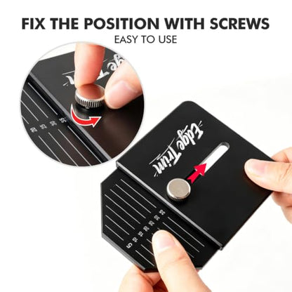 FOSHIO Aluminum Edge Trimming Template Tool, Adjustable Edge Distance (5-35mm), Straight Line Cutting Guide for Furniture, Cabinet, Countertop, Window Tint & Vinyl Wrap