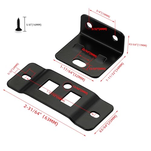 2-in-1 Snap in Locking Insert Brackets 10 Pack - L-Shaped 90° Angle Bracket