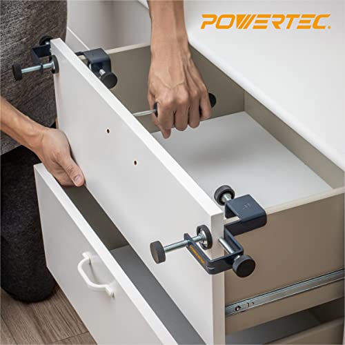 POWERTEC 72222 Cabinet Hinge Jig w/Drawer Front Installation Clamps Kit, Concealed Hinge Jig w/ 35mm Forstner Bit, Drawer Face Clamp for Cabinet Door Mounting, Cabinet Hardware & Drawer Front Panel - style: Concealed Hinge Jig + Front Installation Clamps