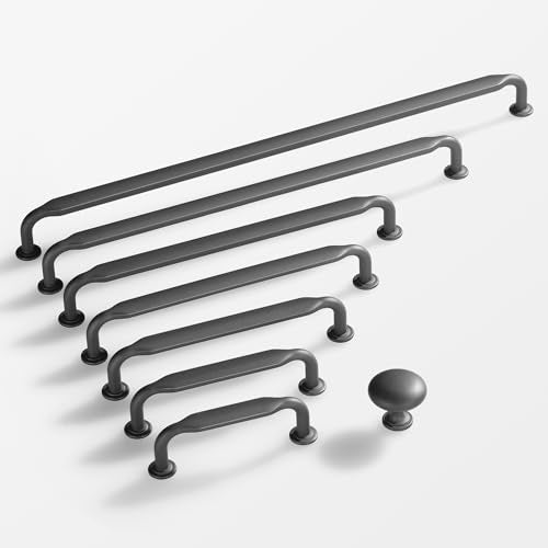Lardmon 10 Pack Dark Gunmetal Gray Round Cabinet Knobs 1.2 Inch(30.5mm) Dia. Mushroom Drawer Knobs Modern Single Hole Cabinet Pulls Solid Kitchen Knobs Cabinet Handles Kitchen Hardware for Dresser - color: Gray, size: 1.2 Inch Diameter, style: 10 Pack