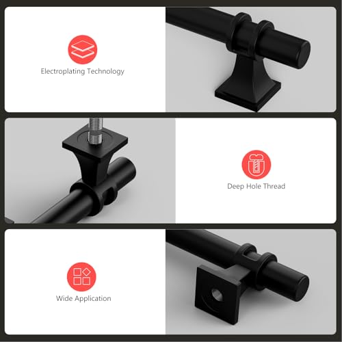 homdiy 10 Pack 3 Inch Black Cabinet Handles, Drawers Pulls for Kitchen Cabinets, Black Cabinet Pulls, Durable Modern Dresser Pull with Matte Finish, Zinc Alloy Kitchen Cabinet Hardware - color: Black, size: 3in(76mm) hole centers