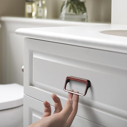 Goo-Ki Oil Rubbered Bronze Cabinet Pulls with Hole Center 2.5''(64MM),Modern Zinc Alloy Finger Pulls for Drawer,Wardrobe,Cupboard,6 Pack - color: Oil Rubbered Bronze, size: 2.5'' HOLE CENTERS