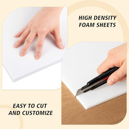 High Density Upholstery Foam, 35D, 59 x 79 Inch, White, 0.4 Inch, 1 Pack - size: 0.4" x 59" x 79"
