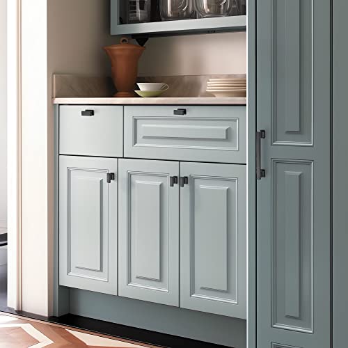 Matte Black Cabinet Pulls, Single Hole, 10 Pack, Heavy Duty - color: Matte Black, size: Single Hole