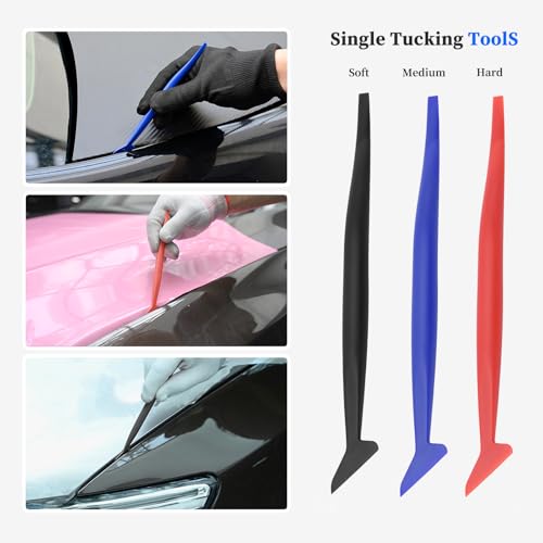 EHDIS Vinyl Wrap Tool Window Tinting Kit with Bulldozer Squeegee,Windshield Back Tint Scraper,Magnet Holder,Wra p Stick,Film Cutter,Sponge Seam Roller for Car Wrapping