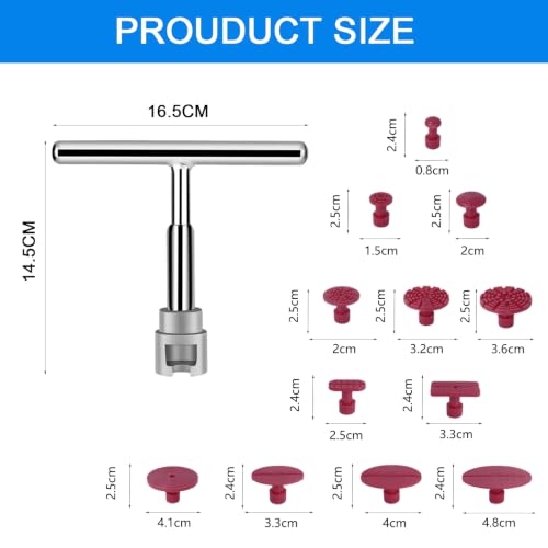 Short T-Bar Dent Puller Kit, Paintless Car Dent Repair Tool - size: Dent Puller Kit-25 Pcs