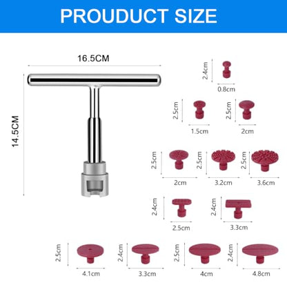 Short T-Bar Dent Puller Kit, Paintless Car Dent Repair Tool - size: Dent Puller Kit-25 Pcs