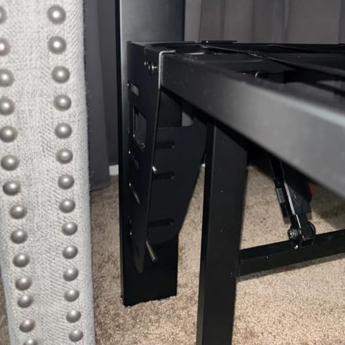 4pcs Headboards Brackets for Metal Bed Frame Headboard Mounting Bracket Headboard Attachment Kit Compatible with14,16,18inches Headboards - color: Black-4PCS