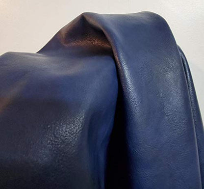 Vegan Faux Leather Synthetic Pleather 0.9 mm Navy Madison 1/2 Yard 18-20 inch Wide x 54 inch Length Soft Smooth Upholstery Half Yard (18" x 54") (Navy) - color: Navy