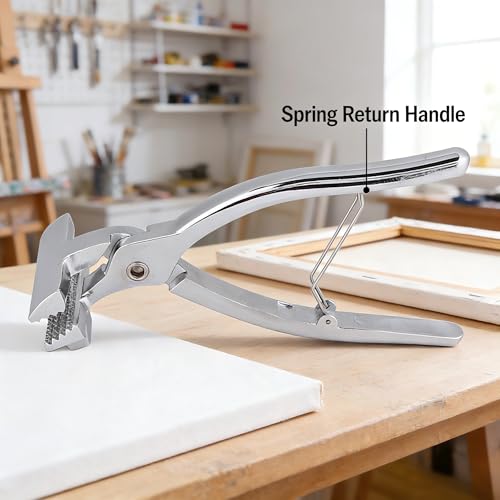 Canvases Pliers, Chrome Canvas Pliers Spring Return Handle Canvas Stretching Plier Handle Stretcher Bars Artist Franing Tool