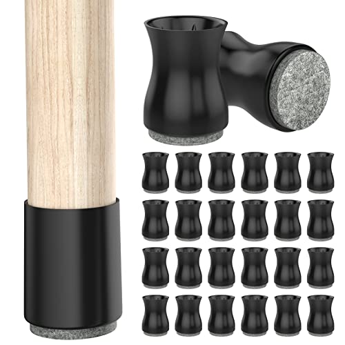 24 Pcs Silicone Furniture Pads for Hardwood Floors,3/4" - 7/8",Black. - color: Black, size: Round XS(0.75-0.875")