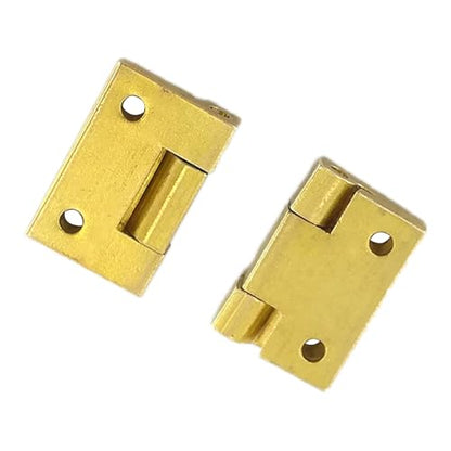 dophee 4Pcs Mini Solid Brass Hinges, 90 Degree Small Butt Hinges Connectors