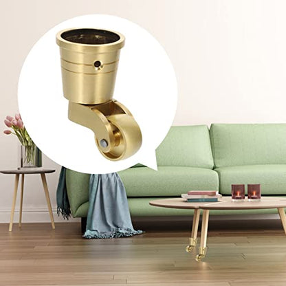 TEHAUX Furniture Casters 2.63 Round Cup Wheels 360 Swivel Universal Caster for Office Furniture Sofa Chair Cabinet and Table Legs Quiet Floor-Safe Installation with 3 Screws