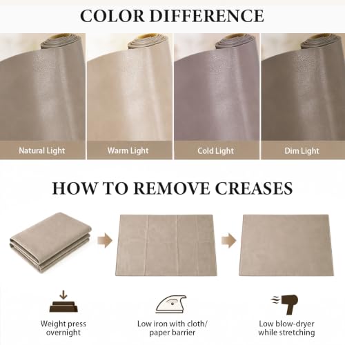 Faux Leather 1.00mm Upholstery Fabric by the Yard 10 Yard Camel Beige - color: Camel Beige, size: 10 Yard