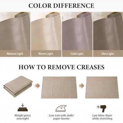 Faux Leather 1.00mm Upholstery Fabric by the Yard 10 Yard Camel Beige - color: Camel Beige, size: 10 Yard