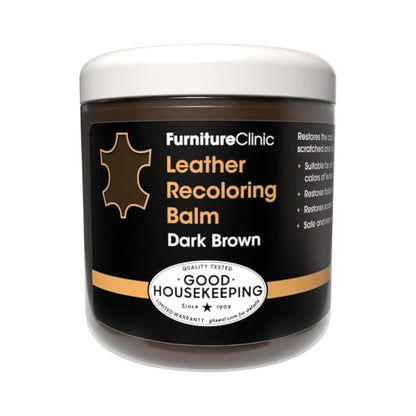 Furniture Clinic Leather Recoloring Balm, Dark Brown Leather Dye - color: Dark Brown, size: Balm