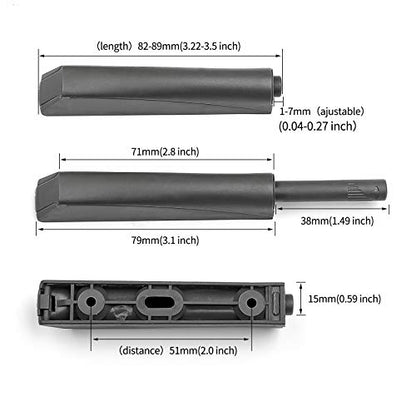 Magnetic Push Open Latches for Cabinet Doors 10 Pack Dark Grey Recessed Cabinet Doors Push to Open Cabinet Hardware Kitchen Push Touch Release Latches - color: dark grey 10 pack